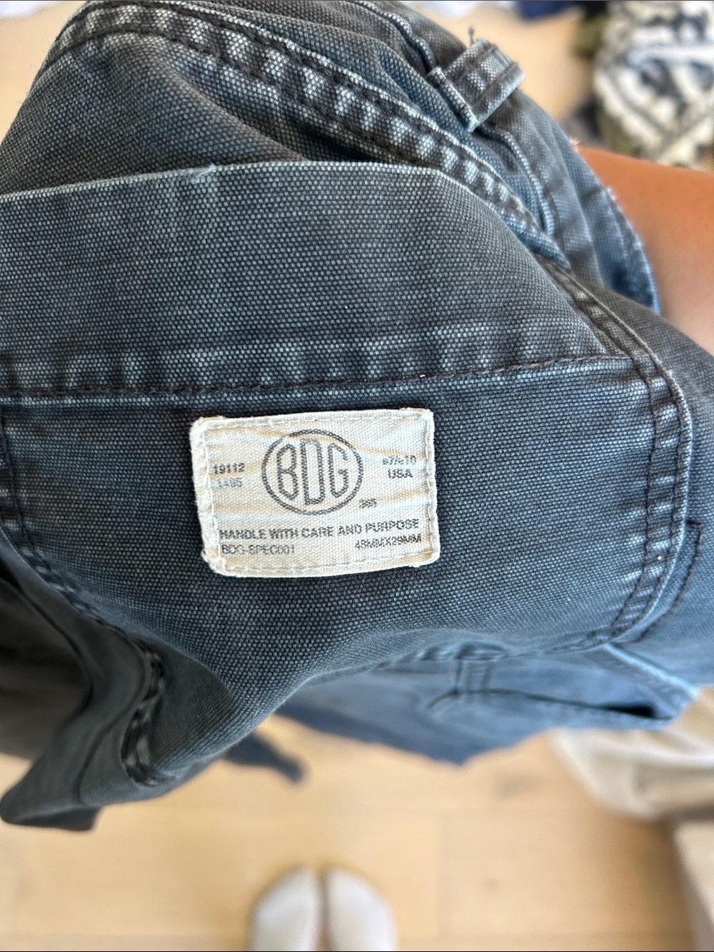 BDG urban outfitters black cargo Pants with Front Pockets - Picture 4 of 4